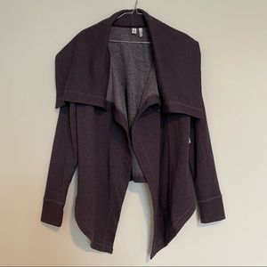 NWT Z By Zella purple nebula shooting star drape collar cardigan M